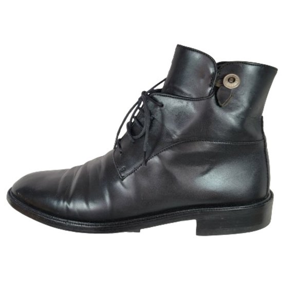 VERSACE CLASSIC V2 MEN'S LEATHER ANKLE BOOTS - Picture 5 of 13